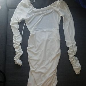 lucy in the sky white backless mini bodycon